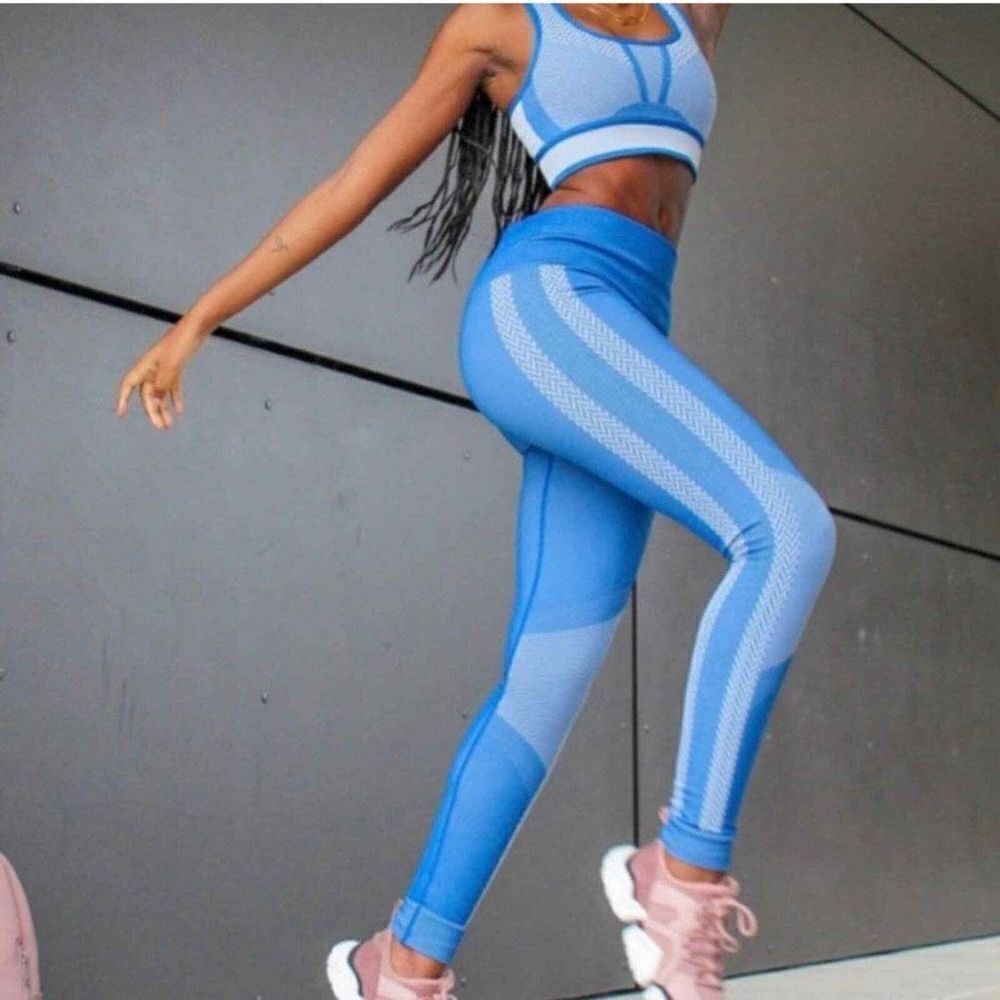 High-Waisted Seamless Check Leggings